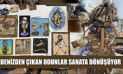 Denizden çıkan odunlar sanata dönüşüyor