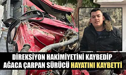Direksiyon hakimiyetini kaybedip ağaca çarpan sürücü hayatını kaybetti