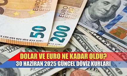 Dolar ve Euro Ne Kadar Oldu? 30 Haziran 2025 Güncel Döviz Kurları