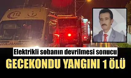 Elektrikli sobanın devrilmesi sonucu gecekondu yangını: 1 ölü