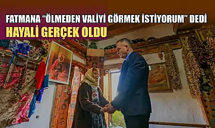 Fatmana 'Ölmeden valiyi görmek istiyorum' dedi, hayali gerçek oldu