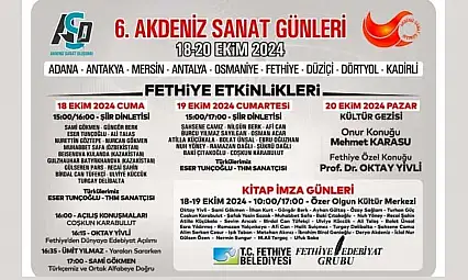 Fethiye'de 6. Akdeniz Sanat Günleri başlıyor