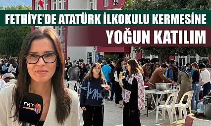 Fethiye'de Atatürk İlkokulu kermesine yoğun katılım