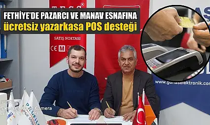Fethiye'de pazarcı ve manav esnafına ücretsiz yazarkasa POS desteği