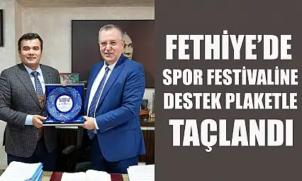 Fethiye'de spor festivaline destek plaketle taçlandı