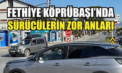 Fethiye Köprübaşı'nda sürücülerin zor anları