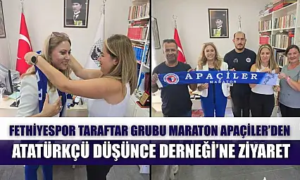 Fethiyespor Taraftar Grubu Maraton Apaçiler'den Atatürkçü Düşünce Derneği'ne Ziyaret