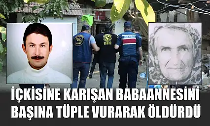 İçkisine karışan babaannesini başına tüple vurarak öldürdü