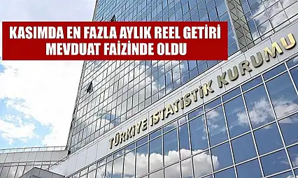 Kasımda en fazla aylık reel getiri mevduat faizinde oldu
