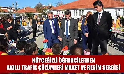 Köyceğizli öğrencilerden akıllı trafik çözümleri maket ve resim sergisi