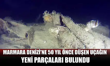 Marmara Denizi'ne 50 yıl önce düşen uçağın yeni parçaları bulundu