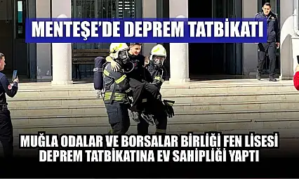 Menteşe'de deprem tatbikatı