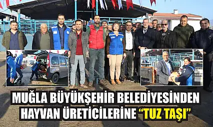 Muğla Büyükşehir Belediyesinden hayvan üreticilerine 'Tuz Taşı'