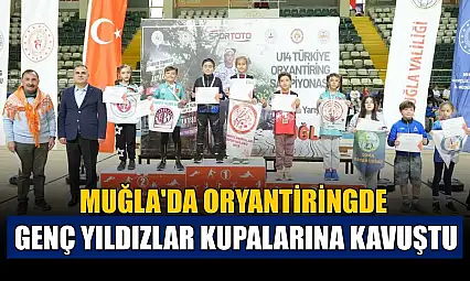 Muğla'da oryantiringde genç yıldızlar kupalarına kavuştu