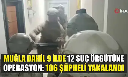Muğla Dahil 9 İlde 12 Suç Örgütüne Operasyon: 106 Şüpheli Yakalandı