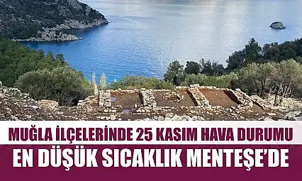 Muğla ilçelerinde 25 Kasım Hava Durumu: En Düşük Sıcaklık Menteşe'de