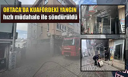 Ortaca'da kuafördeki yangın hızlı müdahale ile söndürüldü
