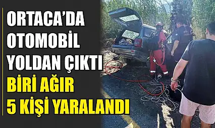Ortaca'da Otomobil Yoldan Çıktı: Biri Ağır 5 Kişi Yaralandı