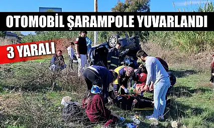 Otomobil şarampole yuvarlandı: 3 yaralı