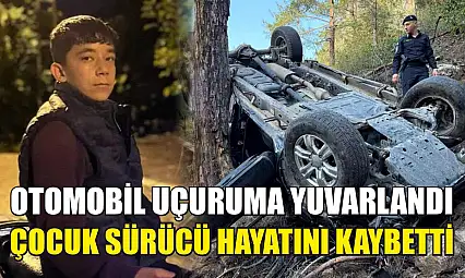 Otomobil uçuruma yuvarlandı, çocuk sürücü hayatını kaybetti