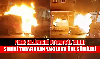 Park halindeki otomobil yandı, sahibi tarafından yakıldığı öne sürüldü