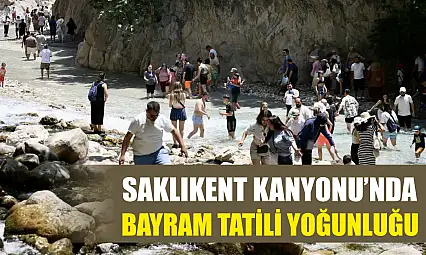 Saklıkent Kanyonu'nda bayram tatili yoğunluğu