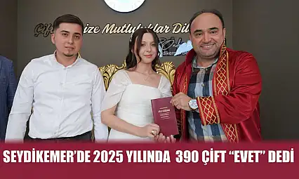 Seydikemer'de 2025 Yılında  390 Çift 'Evet' Dedi