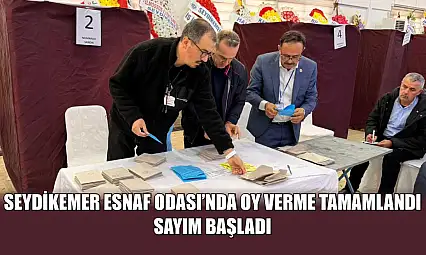 Seydikemer Esnaf Odası'nda oy verme tamamlandı, sayım başladı