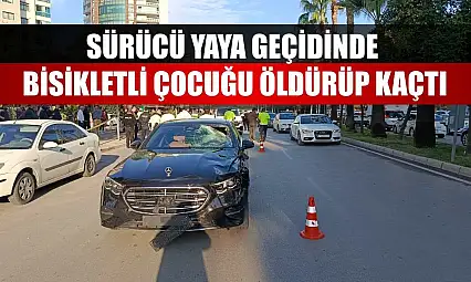 Sürücü yaya geçidinde bisikletli çocuğu öldürüp kaçtı