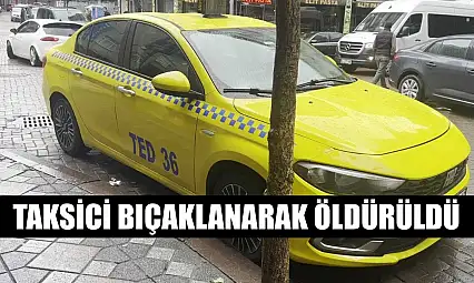 Taksici bıçaklanarak öldürüldü