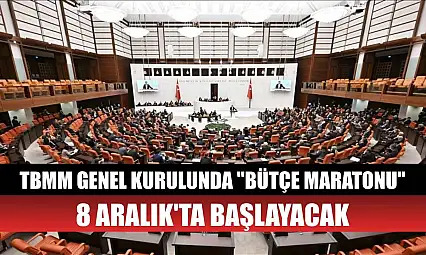 TBMM Genel Kurulunda 'bütçe maratonu' 8 Aralık'ta başlayacak
