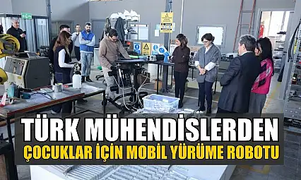 Türk mühendislerden çocuklar için mobil yürüme robotu