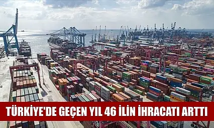 Türkiye'de geçen yıl 46 ilin ihracatı arttı