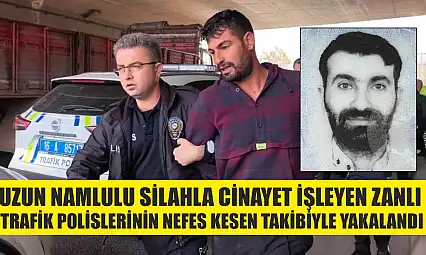 Uzun namlulu silahla cinayet işleyen zanlı, trafik polislerinin nefes kesen takibiyle yakalandı