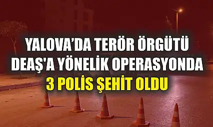 Yalova'da terör örgütü DEAŞ'a yönelik operasyonda 3 polis şehit oldu