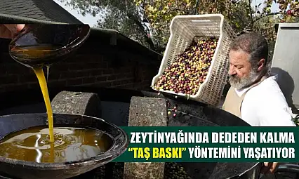 Zeytinyağında dededen kalma 'taş baskı' yöntemini yaşatıyor