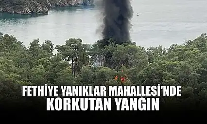 Fethiye Yanıklar Mahallesi'nde korkutan yangın