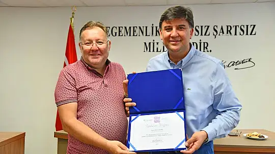 Karaca'dan Teşekkür Belgesi