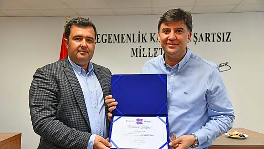 Karaca'dan Teşekkür Belgesi