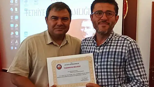 KAYMAKAM BALCI, BAŞKAN ÇIRALI VE KÖKTEN'E TEŞEKKÜR BELGESİ TAKTİM ETTİ