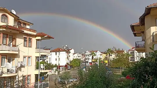 Fethiye'de muhteşem gökkuşağı manzarası