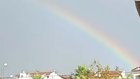 Fethiye'de muhteşem gökkuşağı manzarası