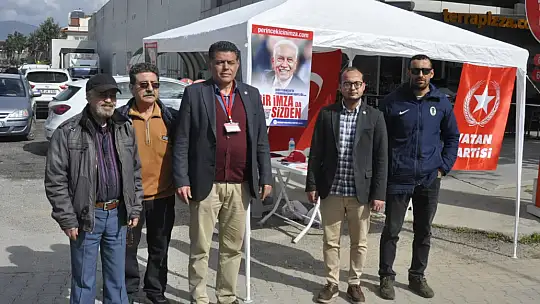 FETHİYE'DE MEMLEKET, VATAN VE ZAFER PARTİLERİNİN İMZA KAMPANYASI DEVAM EDİYOR 