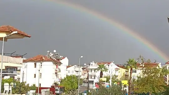 Fethiye'de muhteşem gökkuşağı manzarası