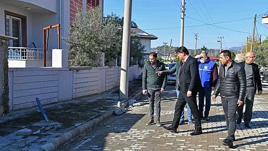 Karaca yol ve altyapı çalışmalarını yerinde inceledi