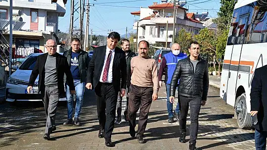Karaca yol ve altyapı çalışmalarını yerinde inceledi