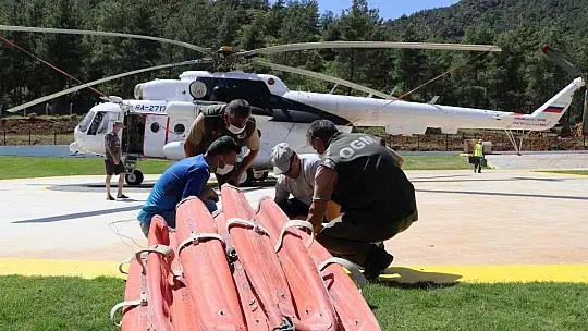 Muğla'da 2 yangın helikopteri göreve başladı