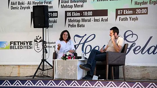 Barış İnce ve Latife Tekin, Fethiye'de buluştu