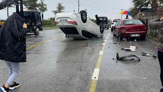 Bodrum'da yağış kaza getirdi