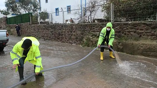 Bodrum'da ekipler, su taşkınlarına karşı teyakkuzda